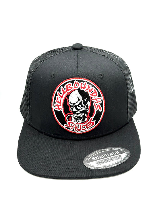 HellBound Sauces Black Logo Flat Bill Trucker Hat